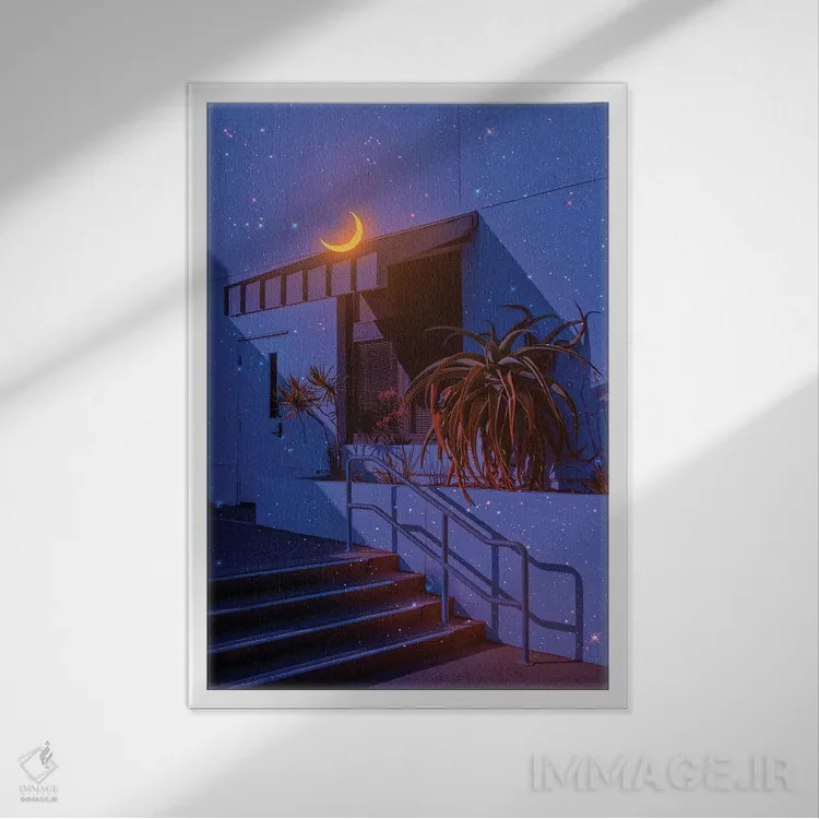 تابلو دکوراتیو نور ماه دوم اثر دانر اوروزکو - نمای قابدار سفید