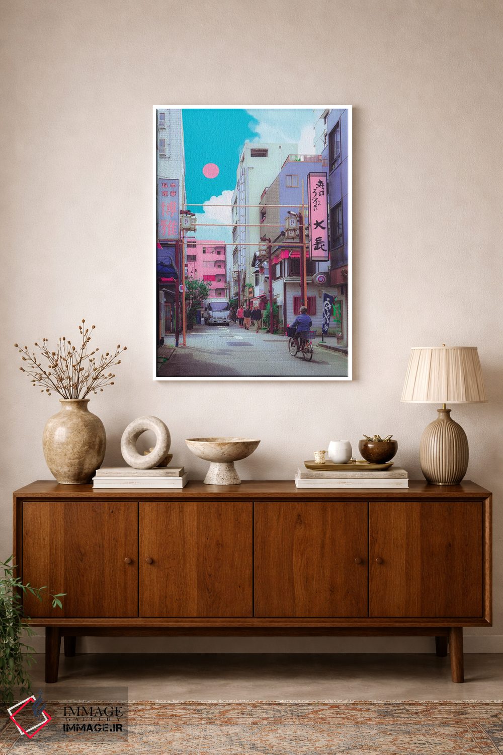 تابلو دکوراتیو کیوتو شهر پاستلی اثر دانر اوروزکو - D1W