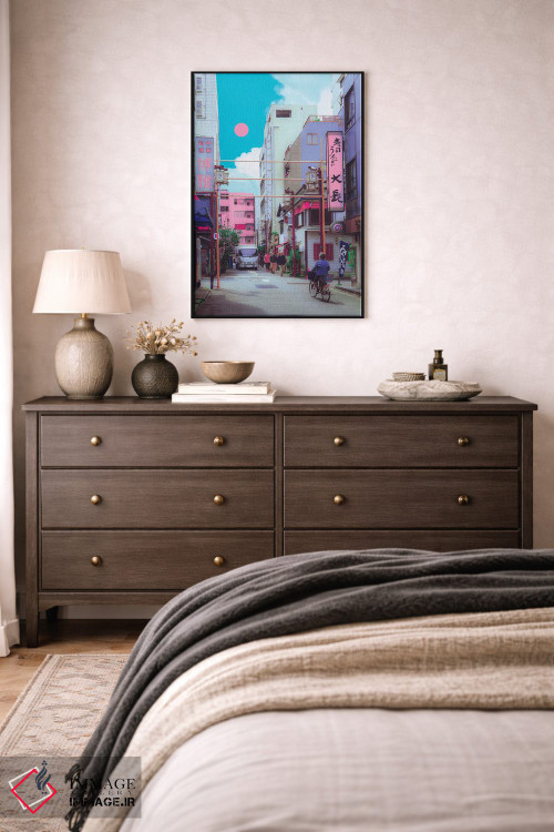تابلو دکوراتیو کیوتو شهر پاستلی اثر دانر اوروزکو - D5B