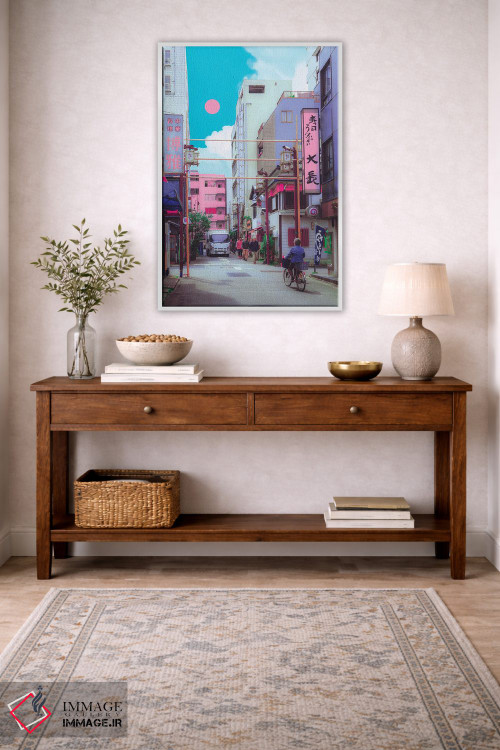 تابلو دکوراتیو کیوتو شهر پاستلی اثر دانر اوروزکو - D4W