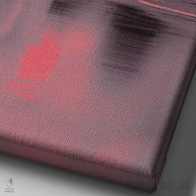 تابلو دکوراتیو جزیره نئون اثر دانر اوروزکو - نمای نزدیک بافت بوم