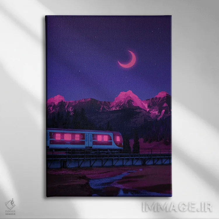 تابلو دکوراتیو جهان های نئون ۳ اثر دانر اوروزکو - نمای روبهرو روی دیوار