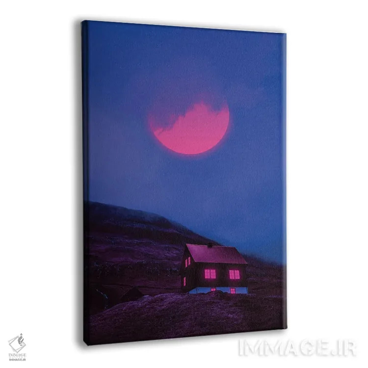 تابلو دکوراتیو جهان های نئون ۵ اثر دانر اوروزکو - نمای پرسپکتیو محصول