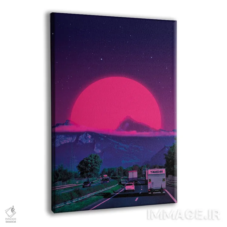 تابلو دکوراتیو جهان های نئون ۴ اثر دانر اوروزکو - نمای پرسپکتیو محصول