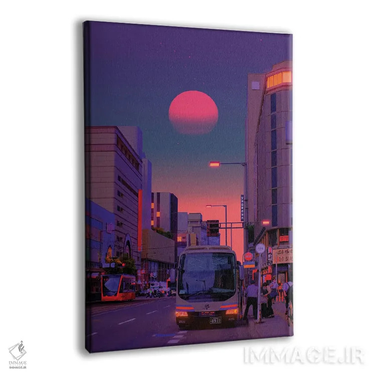 تابلو دکوراتیو جهان های نئون ۶ اثر دانر اوروزکو - نمای پرسپکتیو محصول