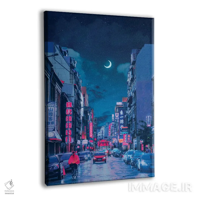 تابلو دکوراتیو جهان های نئون ۷ اثر دانر اوروزکو - نمای پرسپکتیو محصول