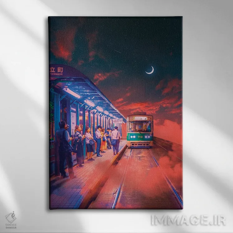 تابلو دکوراتیو جهان های نئون ۸ اثر دانر اوروزکو - نمای روبهرو روی دیوار