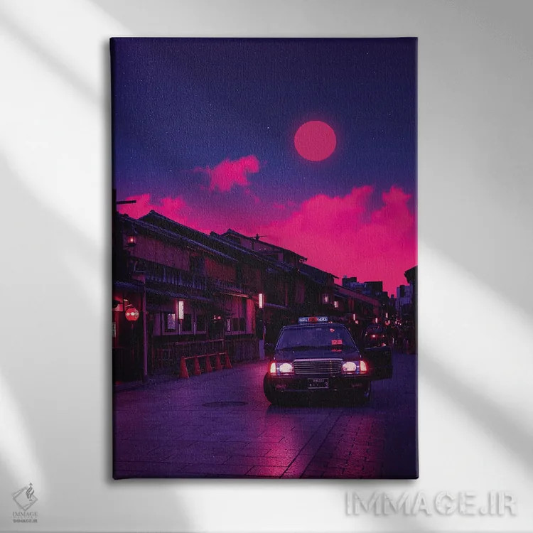 تابلو دکوراتیو جهان های نئون ۹ اثر دانر اوروزکو - نمای روبهرو روی دیوار