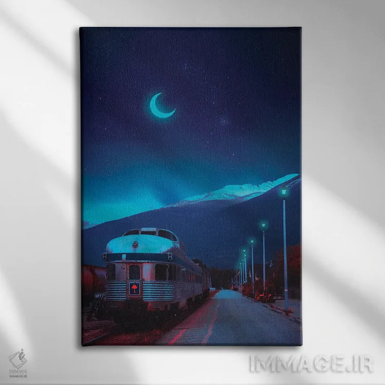 تابلو دکوراتیو جهان های نئون ۱۳ اثر دانر اوروزکو - نمای روبهرو روی دیوار