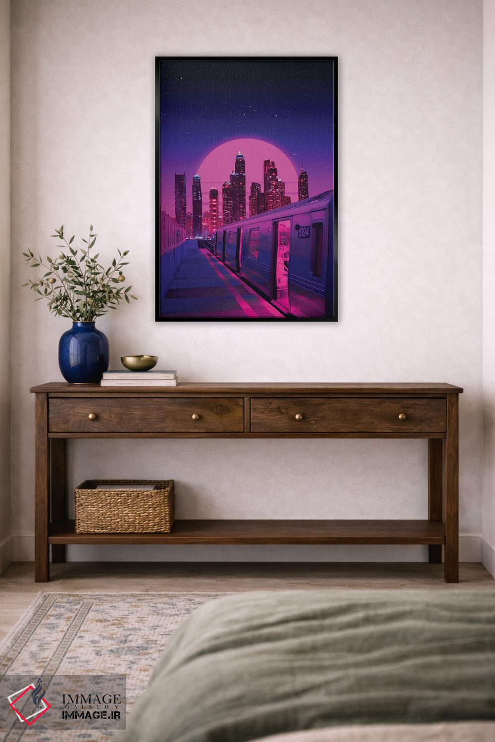 تابلو دکوراتیو قطار شهر نئون اثر دانر اوروزکو - D5B