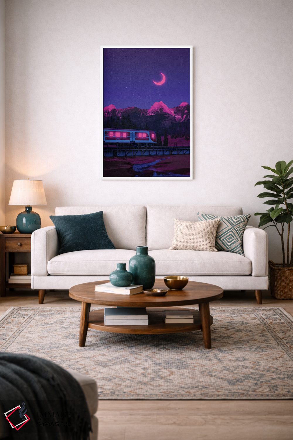 تابلو دکوراتیو جهان های نئون ۳ اثر دانر اوروزکو - D2W