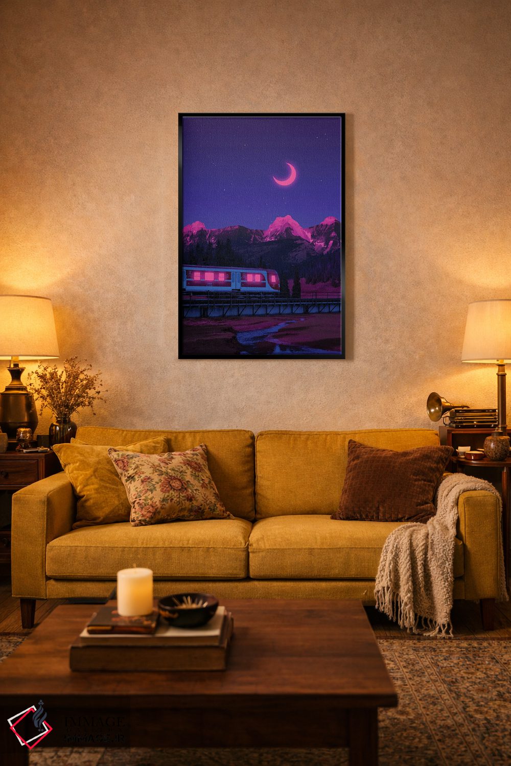 تابلو دکوراتیو جهان های نئون ۳ اثر دانر اوروزکو - D3B