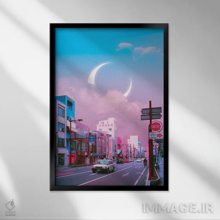 تابلو دکوراتیو انیمه در برابر واقعیت ۷ اثر دانر اوروزکو - نمای قابدار مشکی