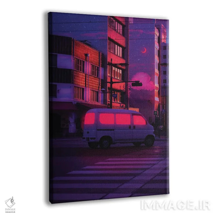 تابلو دکوراتیو جهان های نئون ۱۴ اثر دانر اوروزکو - نمای پرسپکتیو محصول