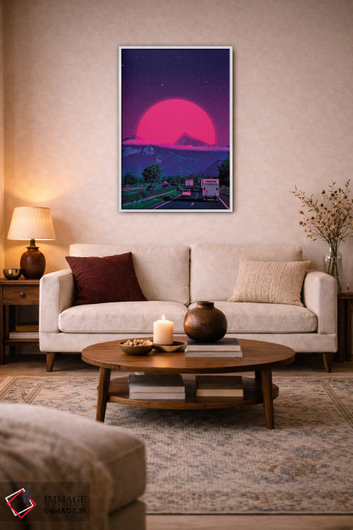 تابلو دکوراتیو جهان های نئون ۴ اثر دانر اوروزکو - D3W