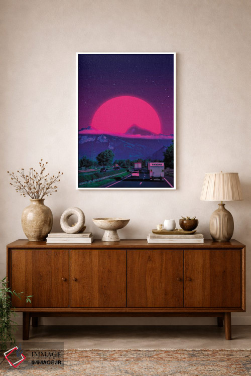 تابلو دکوراتیو جهان های نئون ۴ اثر دانر اوروزکو - D1W