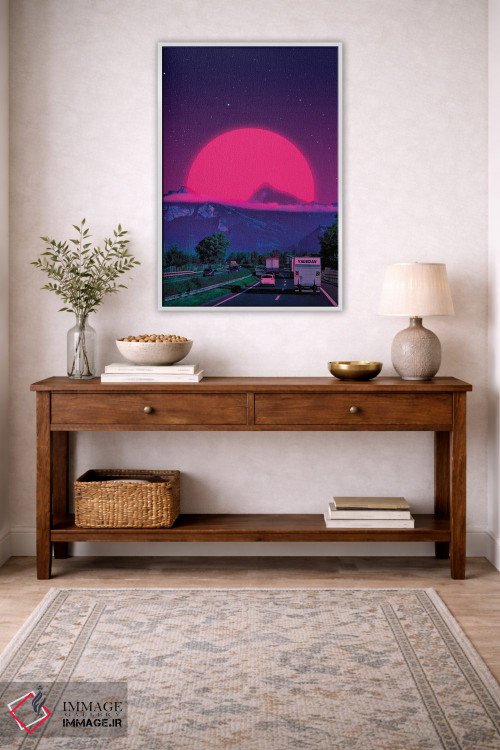 تابلو دکوراتیو جهان های نئون ۴ اثر دانر اوروزکو - D2W