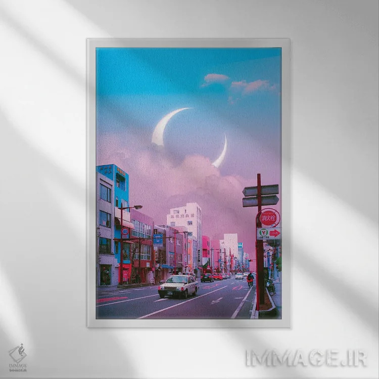 تابلو دکوراتیو انیمه در برابر واقعیت ۷ اثر دانر اوروزکو - نمای قابدار سفید