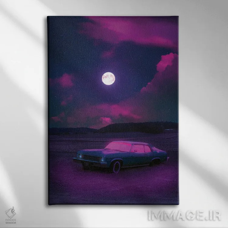 تابلو دکوراتیو رانندگی شبانه ۲ اثر دانر اوروزکو - نمای روبهرو روی دیوار