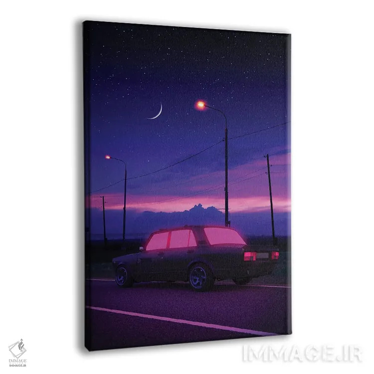 تابلو دکوراتیو رانندگی شبانه ۳ اثر دانر اوروزکو - نمای پرسپکتیو محصول