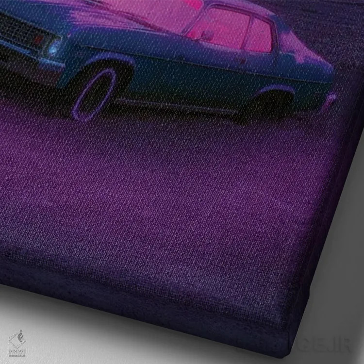 تابلو دکوراتیو رانندگی شبانه ۲ اثر دانر اوروزکو - نمای نزدیک بافت بوم