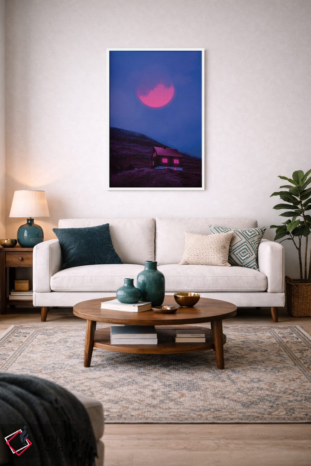 تابلو دکوراتیو جهان های نئون ۵ اثر دانر اوروزکو - D3W