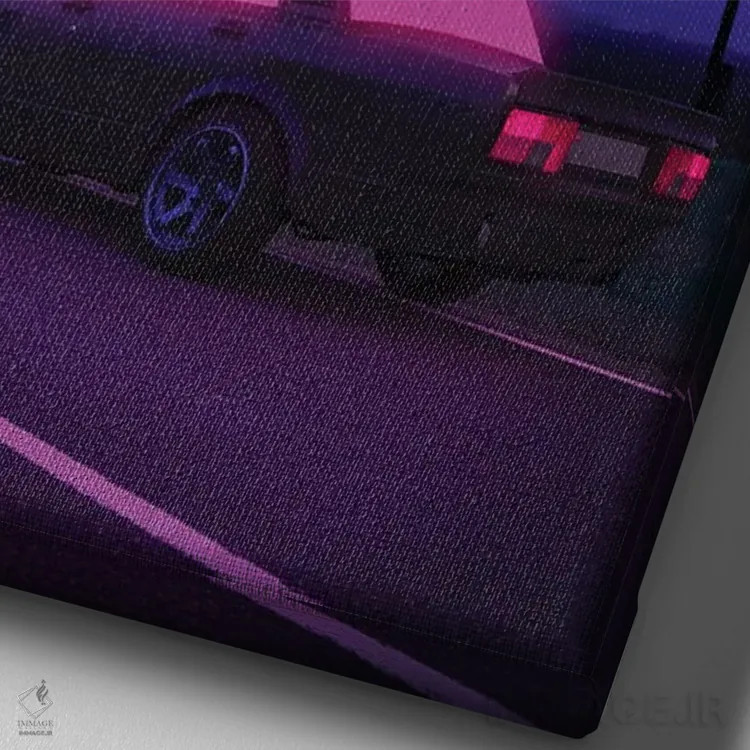 تابلو دکوراتیو رانندگی شبانه ۳ اثر دانر اوروزکو - نمای نزدیک بافت بوم