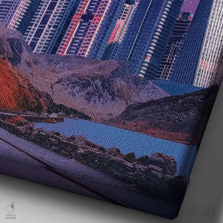 تابلو دکوراتیو بهشت شبانه ۲ اثر دانر اوروزکو - نمای نزدیک بافت بوم