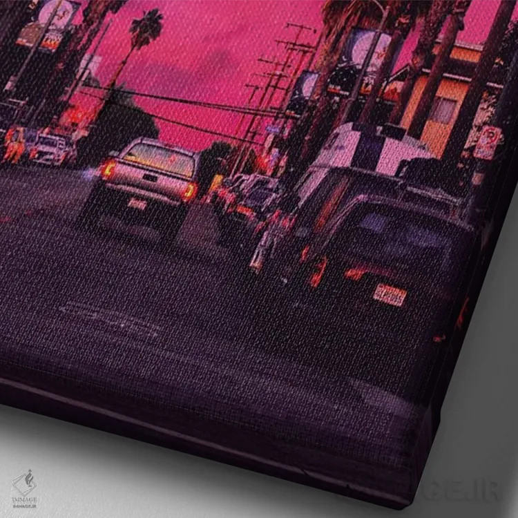 تابلو دکوراتیو نوستالژی اثر دانر اوروزکو - نمای نزدیک بافت بوم