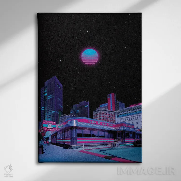 تابلو دکوراتیو بهشت شبانه ۴ اثر دانر اوروزکو - نمای روبهرو روی دیوار