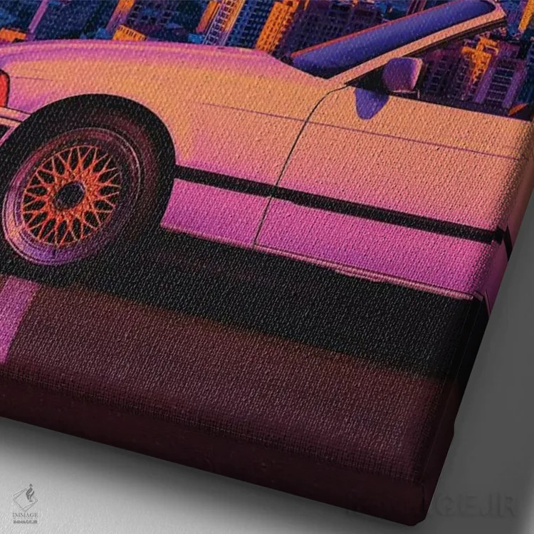 تابلو دکوراتیو شهر اوت ران ۱ اثر دانر اوروزکو - نمای نزدیک بافت بوم