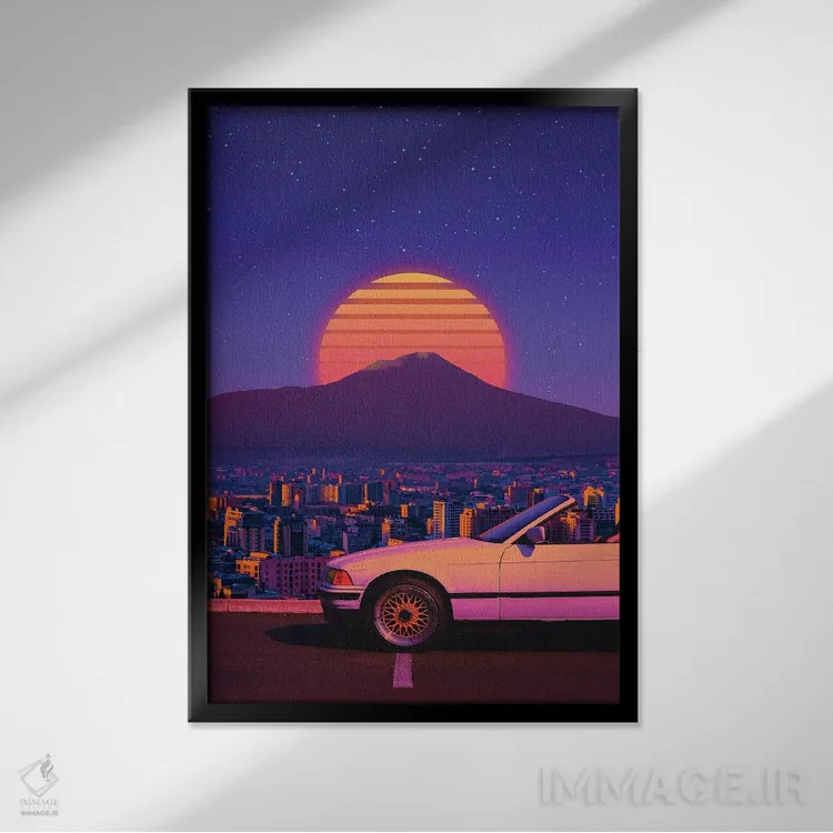 تابلو دکوراتیو شهر اوت ران ۱ اثر دانر اوروزکو - نمای قابدار مشکی