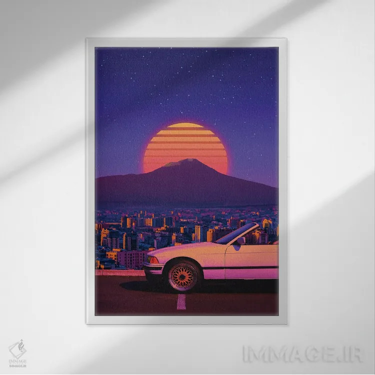 تابلو دکوراتیو شهر اوت ران ۱ اثر دانر اوروزکو - نمای قابدار سفید