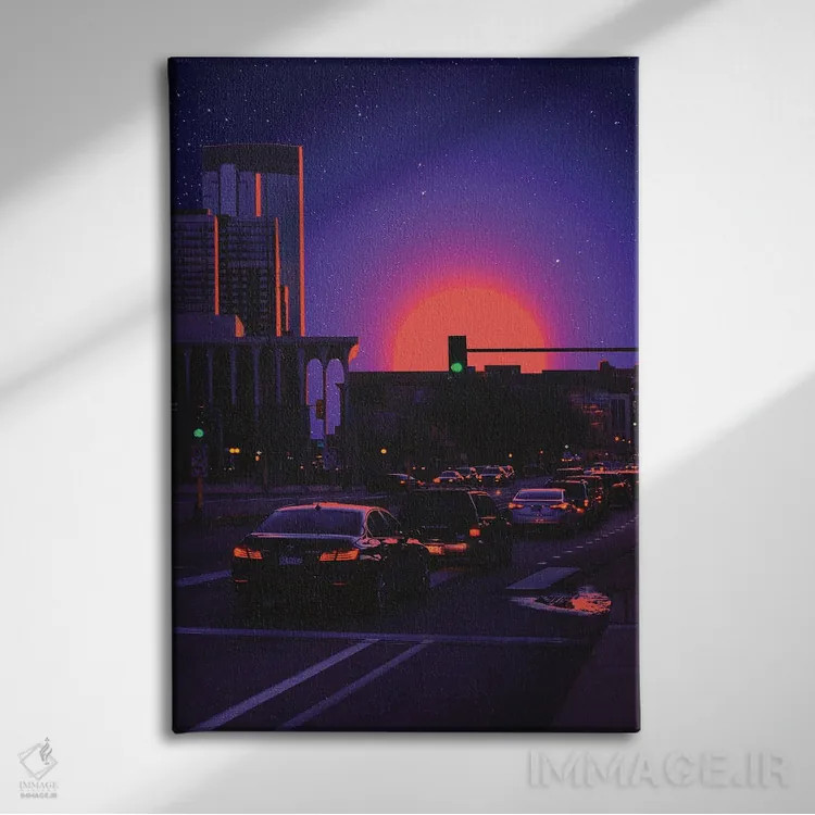 تابلو دکوراتیو شهر اوت ران ۲ اثر دانر اوروزکو - نمای روبهرو روی دیوار