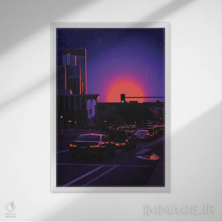 تابلو دکوراتیو شهر اوت ران ۲ اثر دانر اوروزکو - نمای قابدار سفید