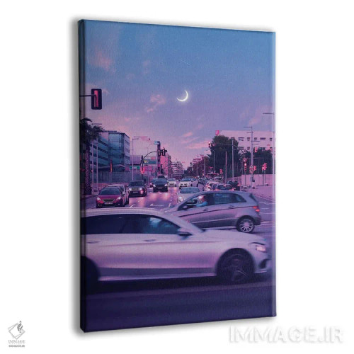 تابلو دکوراتیو شهر بنفش اثر دانر اوروزکو - نمای پرسپکتیو محصول