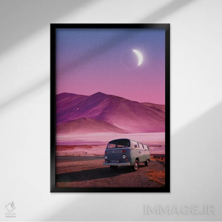 تابلو دکوراتیو سفر آتاکاما اثر دانر اوروزکو - نمای قابدار مشکی