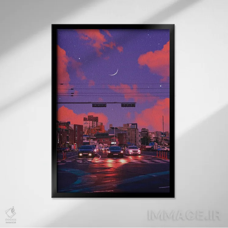 تابلو دکوراتیو محل رویاها ۴ اثر دانر اوروزکو - نمای قابدار مشکی