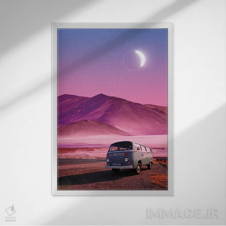 تابلو دکوراتیو سفر آتاکاما اثر دانر اوروزکو - نمای قابدار سفید