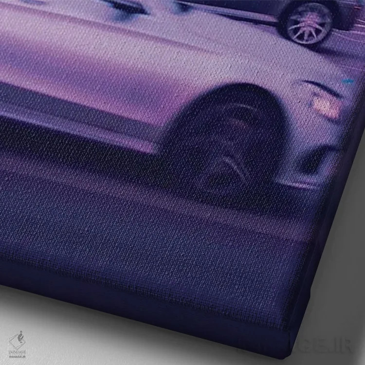 تابلو دکوراتیو شهر بنفش اثر دانر اوروزکو - نمای نزدیک بافت بوم