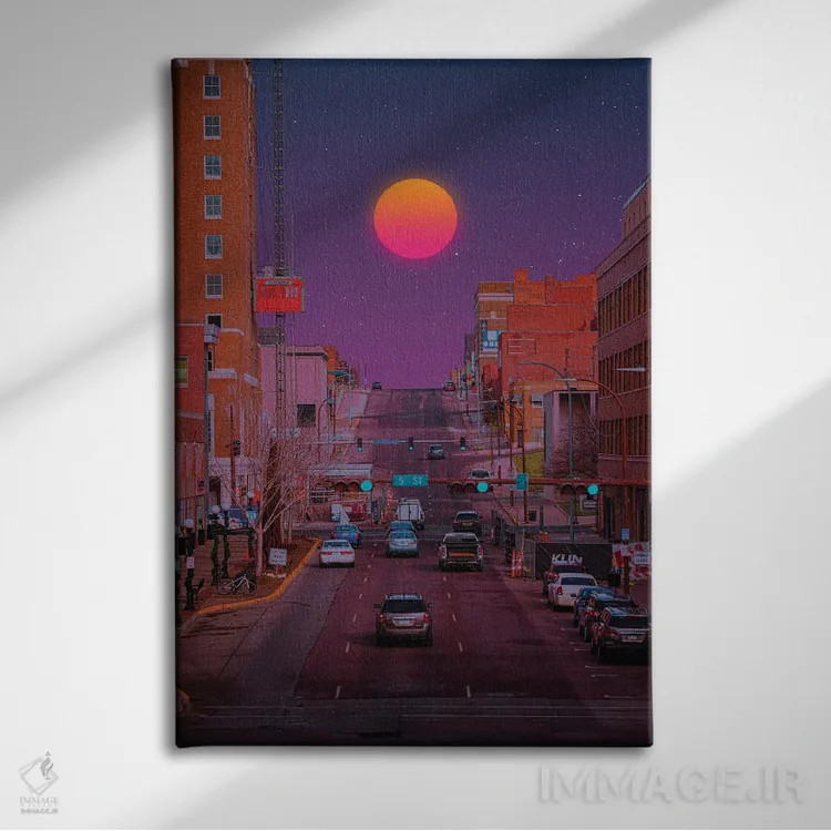 تابلو دکوراتیو غروب ۱ اثر دانر اوروزکو - نمای روبهرو روی دیوار