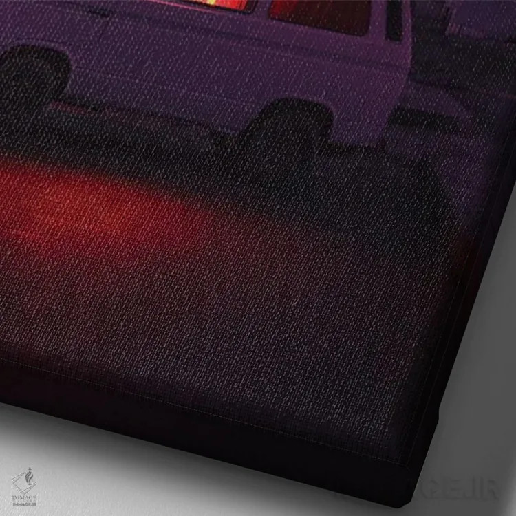 تابلو دکوراتیو شب خاموش اثر دانر اوروزکو - نمای نزدیک بافت بوم