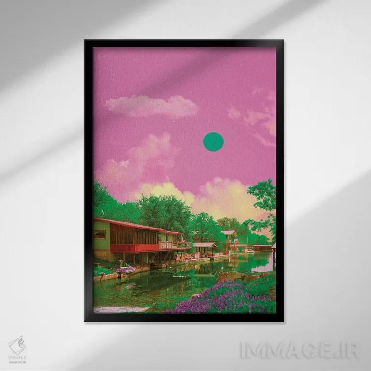 تابلو دکوراتیو پناهگاه اثر دانر اوروزکو - نمای قابدار مشکی