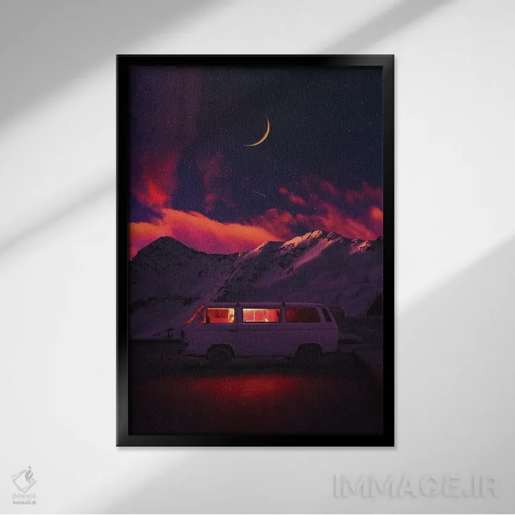 تابلو دکوراتیو شب خاموش اثر دانر اوروزکو - نمای قابدار مشکی