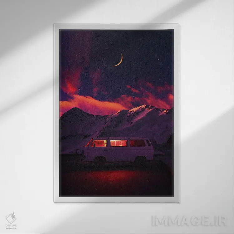 تابلو دکوراتیو شب خاموش اثر دانر اوروزکو - نمای قابدار سفید