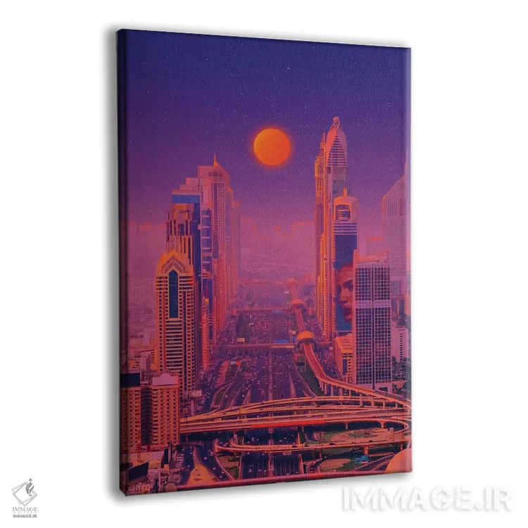 تابلو دکوراتیو غروب ۵ اثر دانر اوروزکو - نمای پرسپکتیو محصول