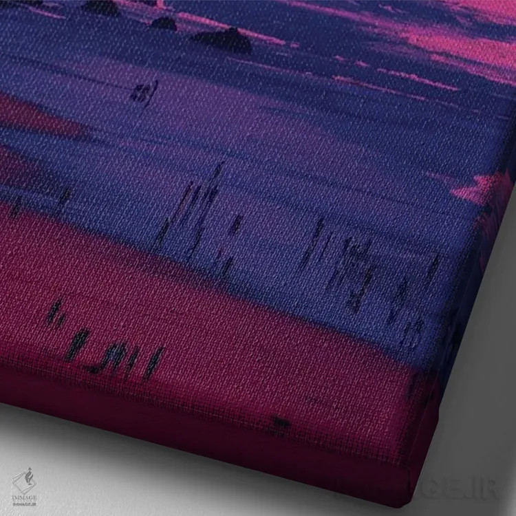 تابلو دکوراتیو غروب ۲ اثر دانر اوروزکو - نمای نزدیک بافت بوم