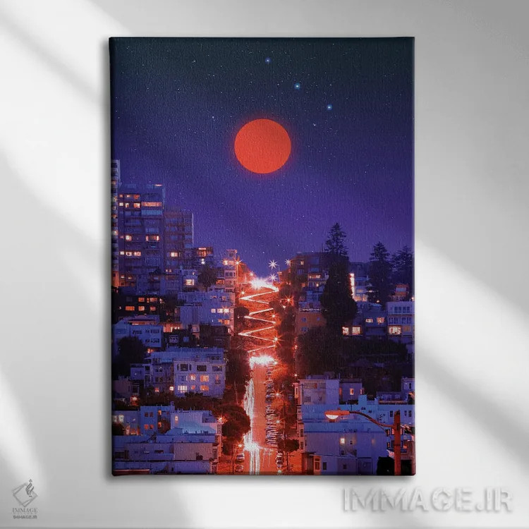 تابلو دکوراتیو غروب ۳ اثر دانر اوروزکو - نمای روبهرو روی دیوار