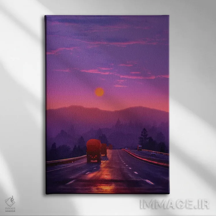 تابلو دکوراتیو غروب ۷ اثر دانر اوروزکو - نمای روبهرو روی دیوار