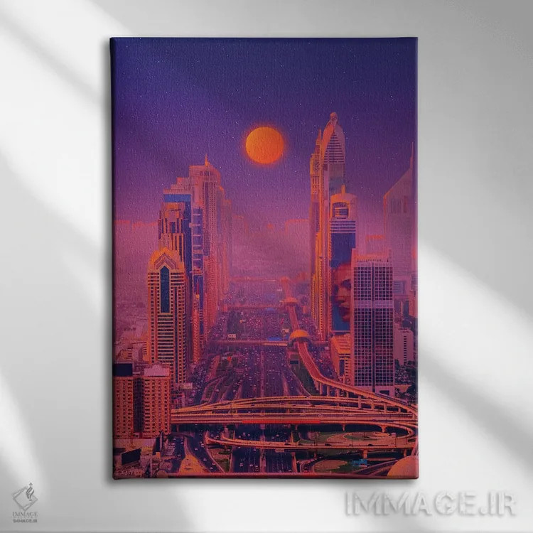 تابلو دکوراتیو غروب ۵ اثر دانر اوروزکو - نمای روبهرو روی دیوار